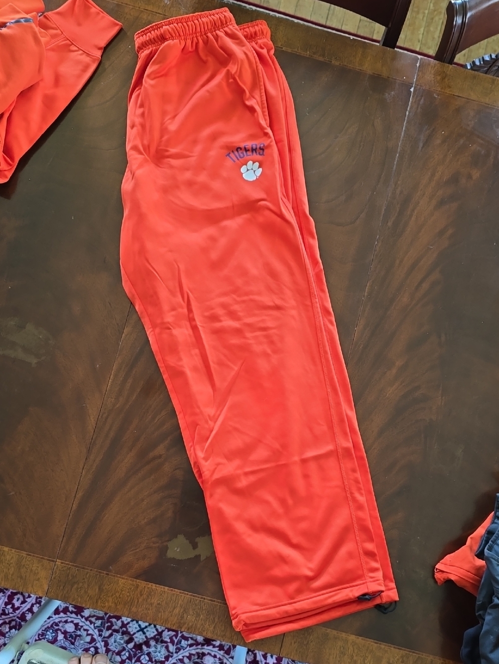 Nike Bright Orange 'Tigers' Therma Fit Sweatpants with Paw Logo